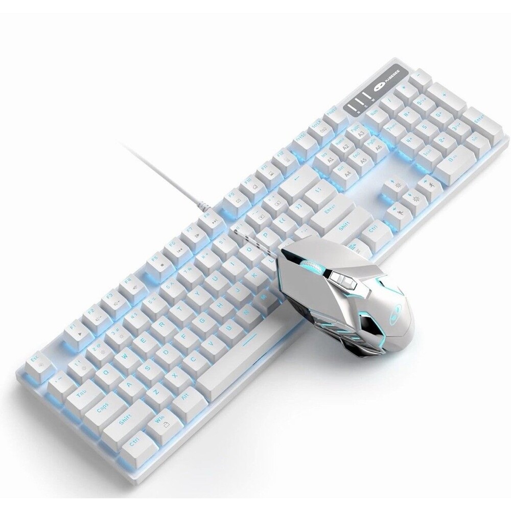 Magegee Mechanical Keyboard and Mouse Wired Backlit Mechanical Gaming Keyboard